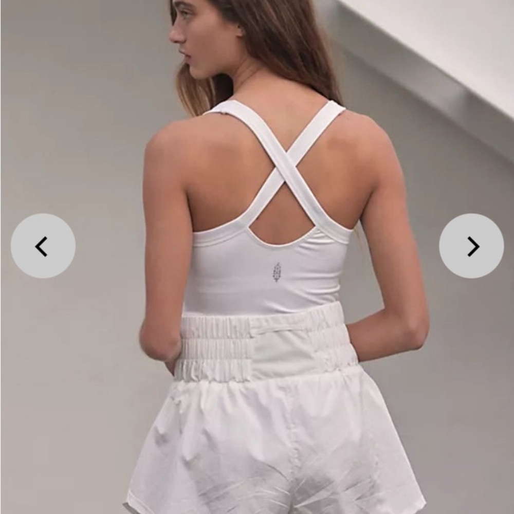 FP Movement by Free People Women's Way Home Skort Romper in White - Picture 2 of 2
